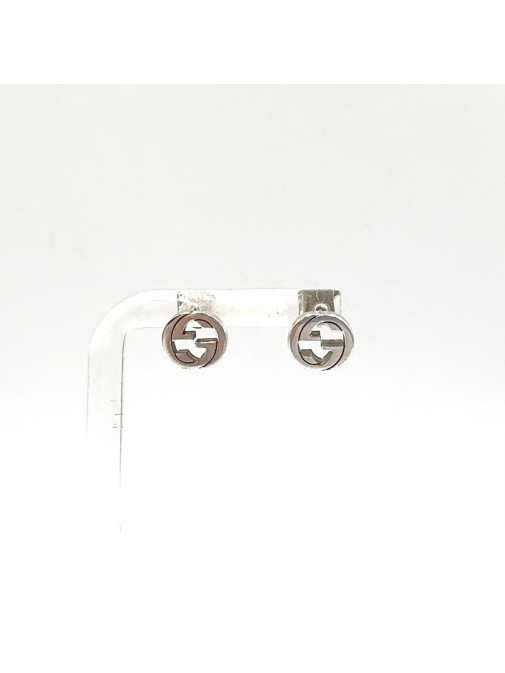 Gucci Interlocking G Studs Silver Earrings